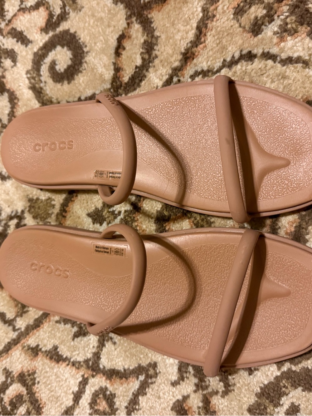 Crocs Miami 2 strap tan size 7 - Picture 6 of 8